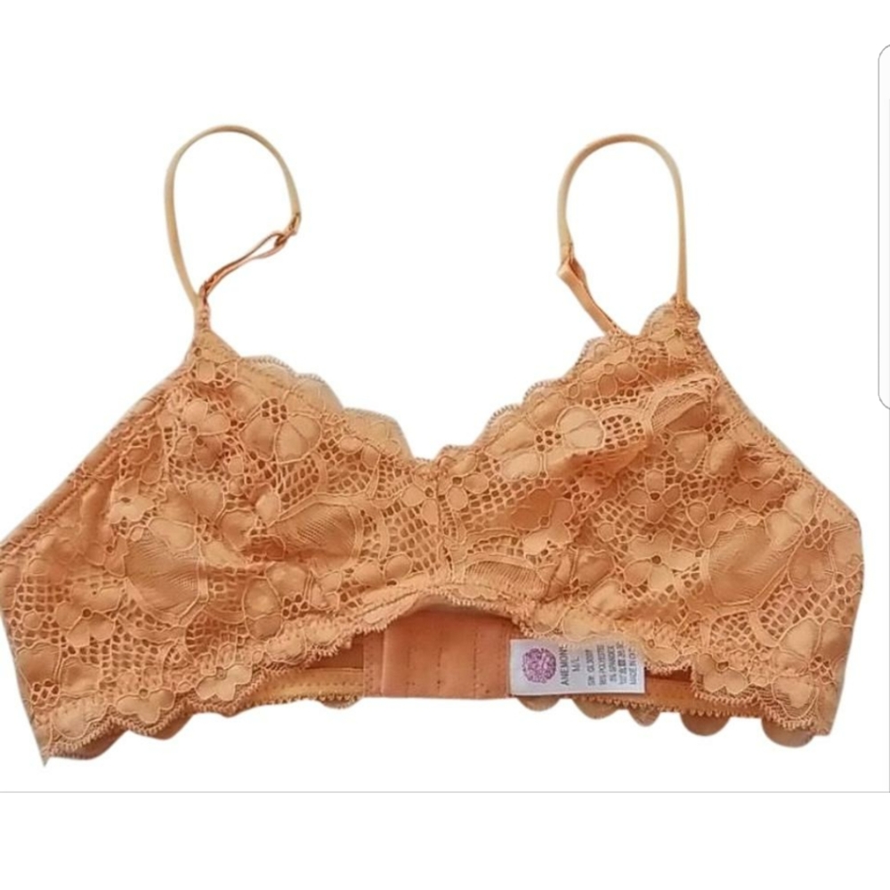 New Without Tag Anemone Womens Orange Lace Bralette